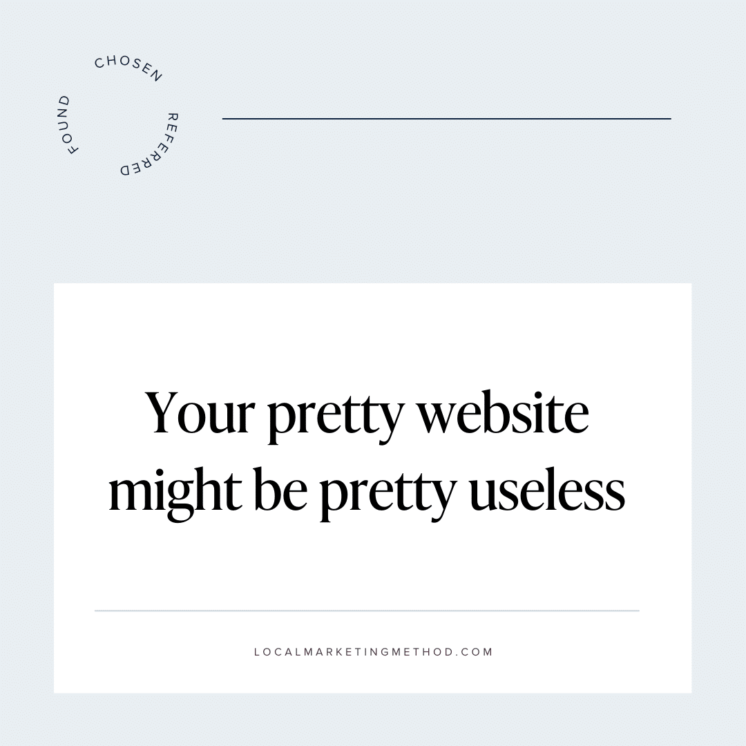 Local service website not converting