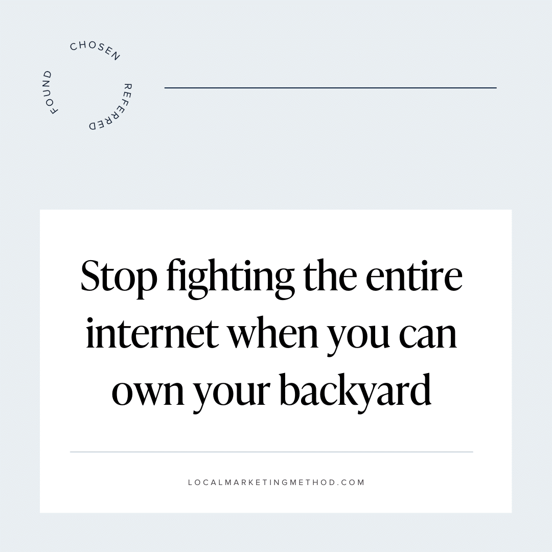 local-first marketing local first marketing